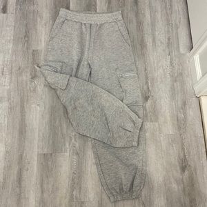 Grey cargo joggers